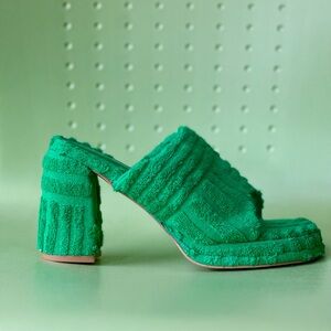 Terry Cloth Dolls Kill Green Heels 💚